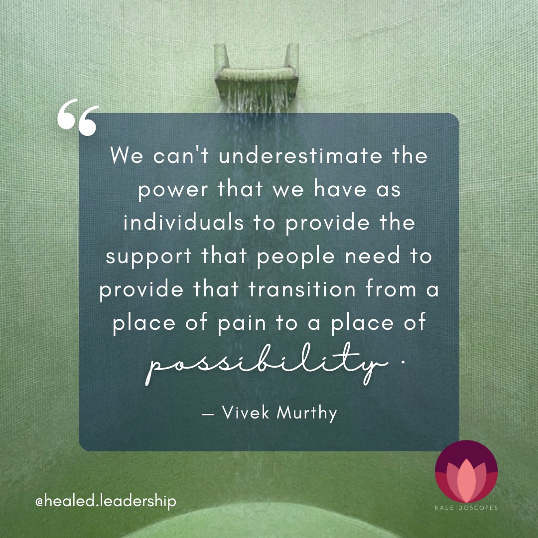 Every entrepreneur's journey includes moments of struggle, when we question our very sanity for ever believing it was possible. It's easy to feel alone. These are the crucibles where transformation happens—and never alone.

Who has been your fountain of support, helping you transform your pain points into purposeful action? Tag them below to celebrate their impact on your journey. 💚

Pictured quote: "We can't underestimate the power that we have as individuals to provide the support that people need to provide that transition from a place of pain to a place of possibility." - Vivek Murthy #HealedLeadership #PainToPassion #SupportiveLeadership #EntrepreneurialJourney #WorthTheLift