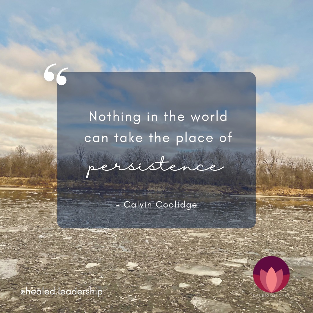 Like water flowing beneath ice, persistence finds a way through the harshest seasons.

The path to meaningful change rarely happens in dramatic moments of breakthrough. More often, it's created through consistent, determined effort—showing up again and again when no one else is watching.

What's one area in your life or business where persistence has paid off for you, even when progress seemed impossibly slow/stagnant? Share your story below. 🍂

Pictured quote: Nothing in the world can take the place of persistence —Calvin Coolidge #HealedLeadership #SteadyProgress #PersistenceWins #TransformationalLeadership #WorthThePersistence